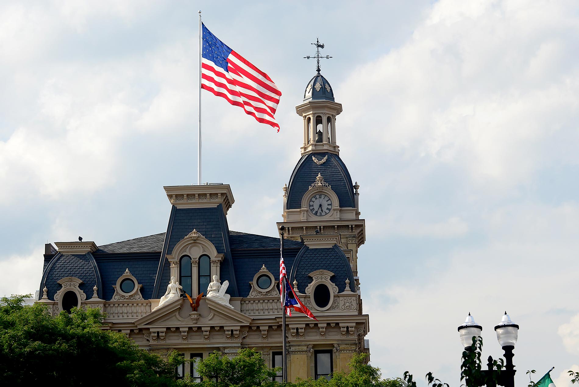 fig. 1 _ The newly-restored Wayne County Courthouse