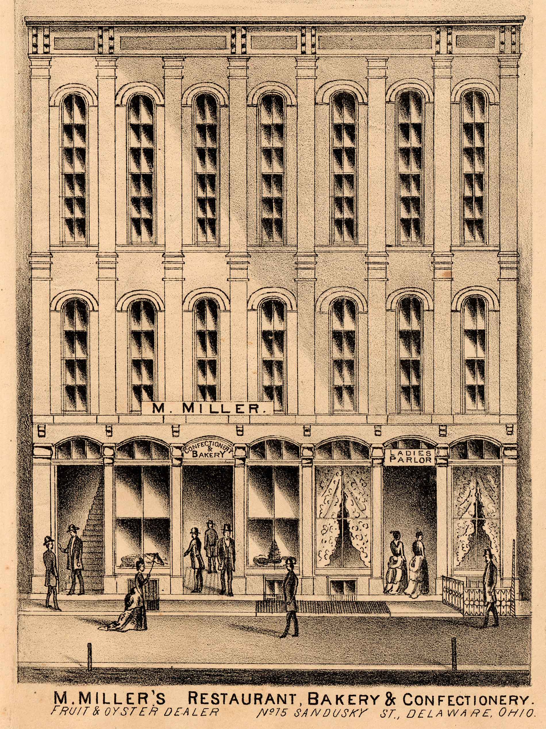 fig. 7 _ Commercial building on North Sandusky Street from a 19th century atlas